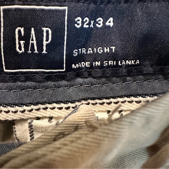 GAP Khaki Straight Leg Chino Pants Men’s Size 32x34 Beige Flat Front (34x33.5) - Picture 6 of 7
